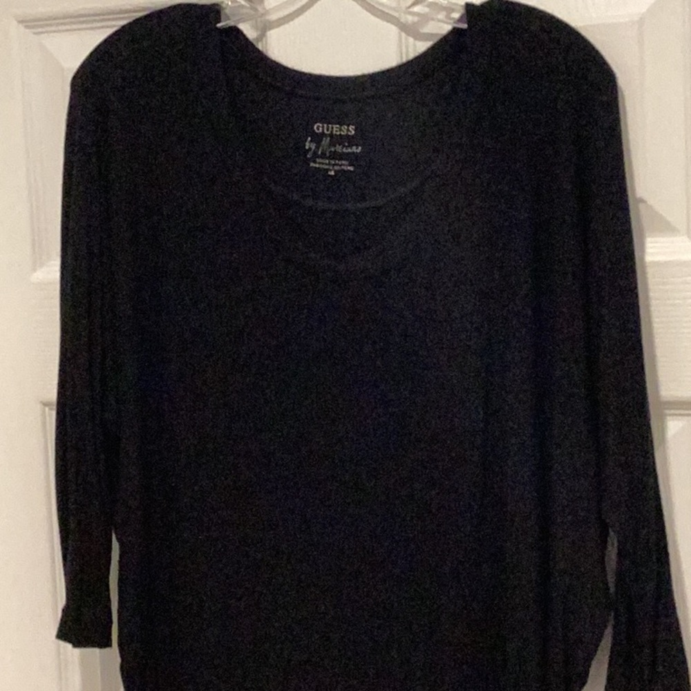 Guess Black Blouse Long Sleeve Top
